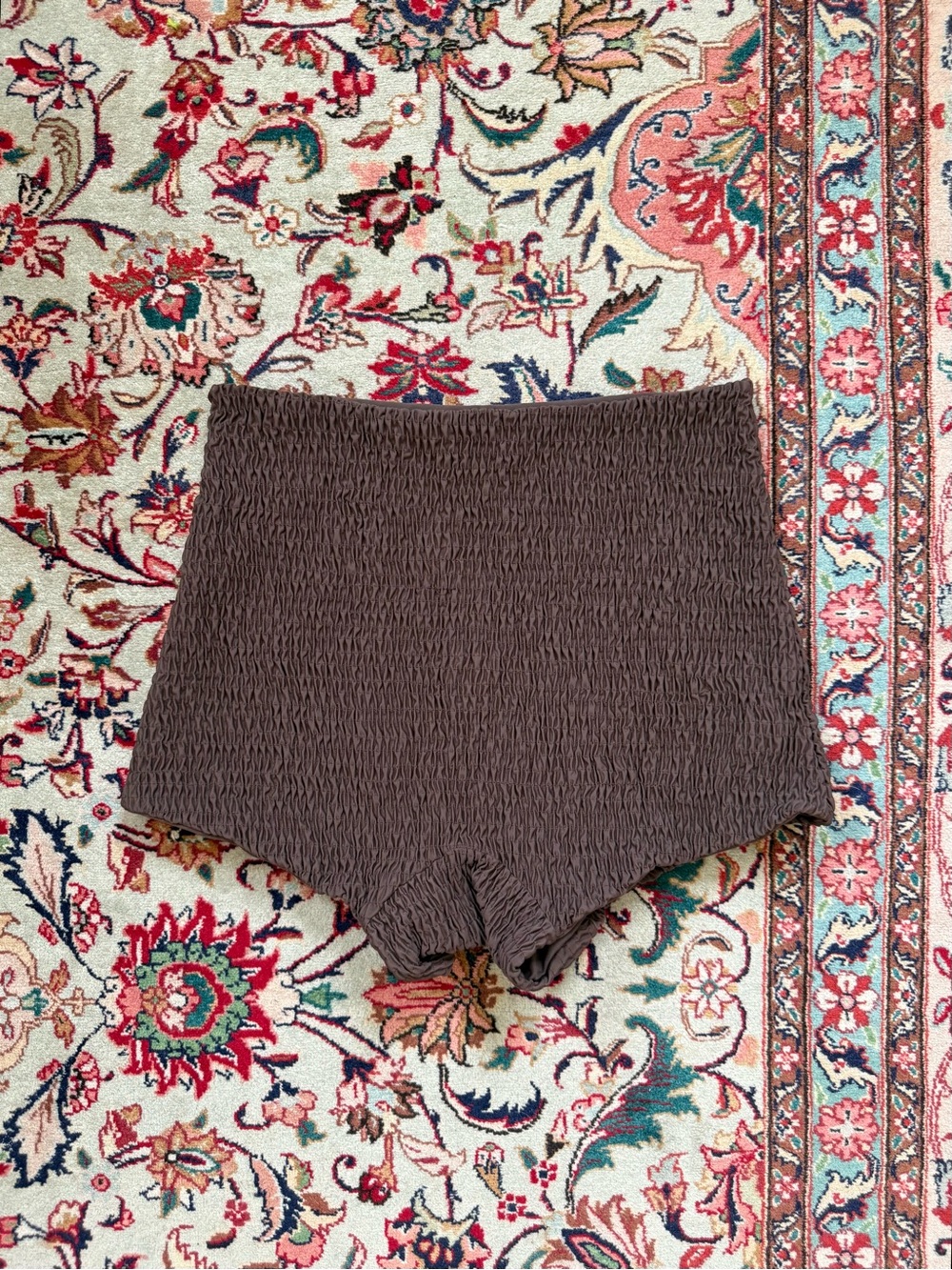 NWOT Aila Blue Pica High-Waisted Boyshort Bikini Bottoms M
